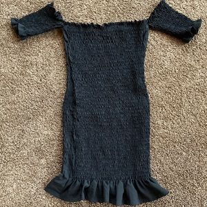 Black off the shoulder cocktail dress. Size small